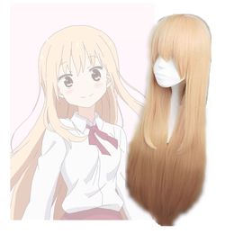 Anime Umaru-chan Umaru Doma Cosplay Wig Orange Synthetic Halloween Party Hair