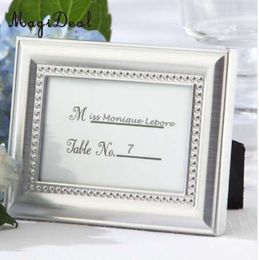 MagiDeal Small Vintage 2.8 *1 inch Photo Frame Style Place Name Card Wedding Table Card Holder Silver/Gold-Great Gifts