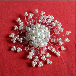 Crystal Flower Faux Rhinestone Wedding Bridal Flower Hair Clip Hairpin Party White Hair Comb