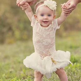 Boutique Baby Girls Clothing Summer Kids Dress Infant Toddler Girls Party Wedding Pageant Dress Cute Lace Tutu Girls Dresses with Headband