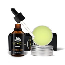 ALIVER Natural Organic Beard Oil Beard Wax Balm Hair Products Leave-In Conditioner for Soft Moisturise Beard Health Care