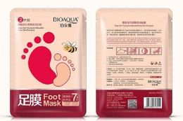 400pcs BIOAQUA feet mask Milk and Bamboo Vinegar foot Mask skin Peeling Exfoliating regimen for Feet care Honey nourishing