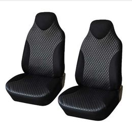 AUTOYOUTH 2PCS Front Seat Covers Black Sports Seat Covers PVC Fabric Car Seat Cover Universal Interior Accessories For TOYOTA