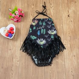 Baby Romper 2018 New Girls Tassels Romper Newborn Baby Clothes Girls Floral Backless Jumpsuit One-pieces Outfits Sunsuit Baby Kids Clothing