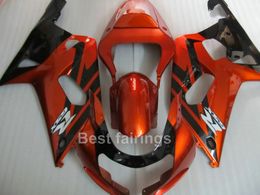 High grade fairing kit for SUZUKI GSXR600 GSXR750 2001 2002 2003 black red GSXR 600 750 01 02 03 fairings OO69