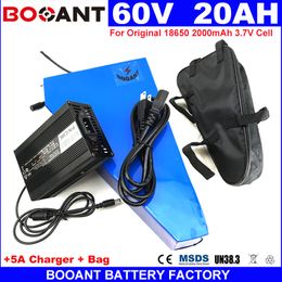 Triangle Electric Bicycle Battery pack 60V 20AH E-bike Lithium Battery for Bafang 1500W 2500W Motor +5A Charger free Shipping