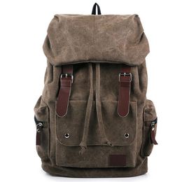 Wholesale- new fashion backpack casual men backpacks men fashion bags vintage school bags brand canvas rucksack men's casual travel bag