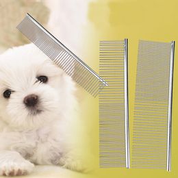 New Trimmer Grooming Comb Brush Stainless Steel Pet Dog Cat Pin Comb Hair Shedding Grooming Flea Comb c748