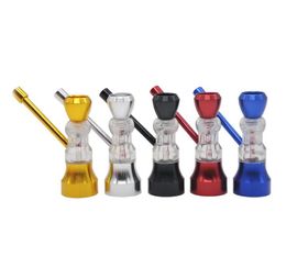 Portable Creative Mini Cigarette Holder Quality Aluminum Hourglass Small Water Pipe