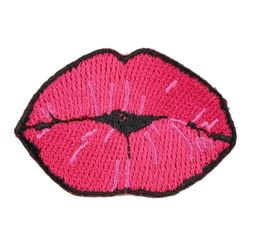 Red Lips 10Pcs/Lot Embroidery Applique Cloth Patch Badge Iron On Garment DIY Accessory Free Shipping