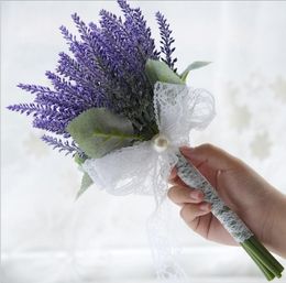 Lavender Artificial Flower Wedding Wedding Supplies Wedding Bride Bridesmaid Bouquet