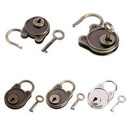 OOTDTY Vintage Bear Antique Style Mini Archaize Padlocks Key Lock With key For Handbag/Small Luggage/Tiny Craft Diary/Toy/Box