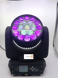 10 pieces High Efficiency LED aura ring effect 19*15W rgbw Moving Head Wash 19 LED Moving Head Zoom 4in1