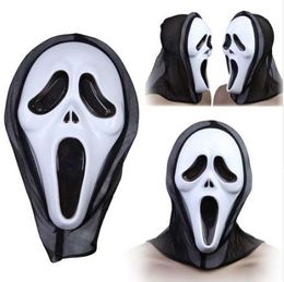 Halloween Costume Party Long Face Very Scary Horror Terrible Mask with Hood