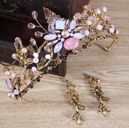 Retro European crown Baroque handmade headwear hoop dress accessories crown of the bride