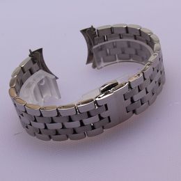 High Quality Stainless Steel Watchband Curved End Silver Bracelet 16mm 18mm 20mm 22mm 24mm Solid Band for brand Watches men new177t