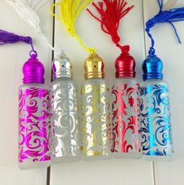 10ml Rollerball Refillable Glass Bottle Plain Roll on Aromatherapy Bottle Frosted Perfume Container LX1187