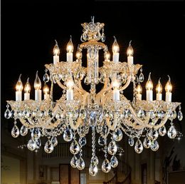 -Regron lampadario di lusso luci a led in ferro Lampadari di cristallo Luster Roma Style Antique Retro Hanging Luminary Loft Villa Camera da letto