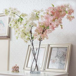 Simulation cherry blossom 4 fork with leaf wedding decoration artificial flowers home decoration simulation flower