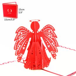 Blessing Angel birthday party decorations kids greeting cards birthday party Favours 3D birthday pop up cards greeting card