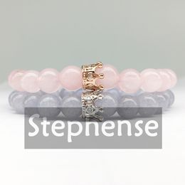 CZ0057 Hot Sale 2019 New Design Energy Bracelet For Women Fashion Pink Crystal Natural Stone Bracelet Powerful Jewelry Wholesale