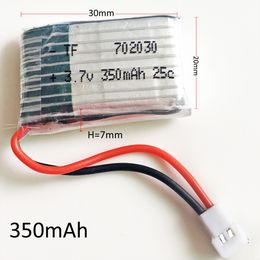 3.7V 25C 350mAh 702030 Lipo lithium polymer rechargeable Battery For Hubsan H107 H6C RC Quadcopter Helicopters RC Drone Parts