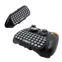 Freeshipping Wireless Controller Text Messenger Keyboard QWERTY Chatpad Keypad for Xbox 360 Game Controller Black With retail packaging
