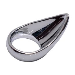 1 PC Metal Male Chastity Penis Ring Teardrop Cockring Sex Toys for Men Juguetes Sexuales Adult Sex Toys for Men Cock Ring Y1892804