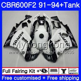 Body Repsol White For HONDA CBR 600 F2 FS CBR600 F2 1991 1992 1993 1994 1MY.42 CBR600FS CBR 600F2 CBR600RR CBR600F2 91 92 93 94 Fairing kit