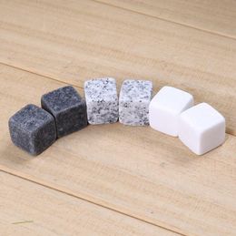 6pcs Natural Whiskey Stones Sipping Ice Cube Whisky Stone Rock Cooler Christmas Bar Accessories SN1344