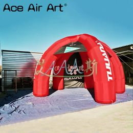 Custom Full Red Inflatable Spider Tent 5 Post Air Top with Logo For Advertising Promotion Exhibition Event on Sale