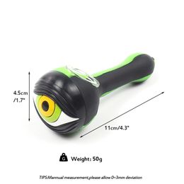 unbreakable Colorful Eye Ball Style smoking pipe portable held mini hand spoon pipes water bong