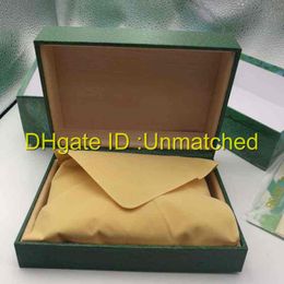 Luxury watch Gift Box Original Womans Watches Wooden Boxes Men Wristwatch Green box booklet card 116610 116660 116710295m