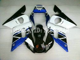 Custom Motorcycle Fairing kit for YAMAHA YZFR6 98 99 00 02 YZF R6 1998 2002 YZF600 White blue black Fairings set+Gifts YM13