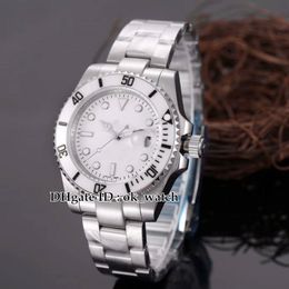 New Silver case watch High Quality Ceramic bezel Men's Automatic Watch 116610LN 40mm white dial Original folding clasp Gents dress watches