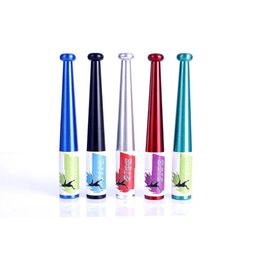 small metal plates UK - Classic small bar, metal smoke pipe, pure color light plate, portable mini filter cigarette holder, cleaning and dismantling smoking set.