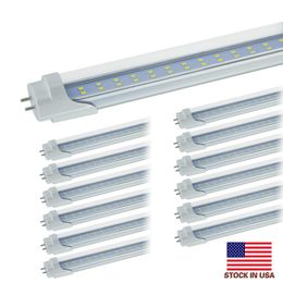 LED Tube Lights 4 ft 4 Foot 22W 28W LED Tubes Fixture 4ft Clear Cover G13 120V Bulbs Lighting Stock In US