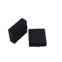 6 5 6 2cm 50Pcs Lot Black Gift Carton Kraft Paper Box Wedding Party Candy Box Party Favors Soap Storage Boxes Jewelry Package Box192s