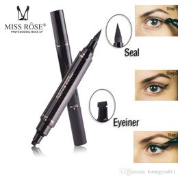 2018 Hot Sale Miss Rose Stamp Eyeliner & Seal Pencil Professional Eye Makeup Tool Double Heads Two Heads Eyeliner Pen