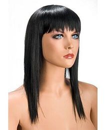 Fashion hair Wigs long Black Synthetic Wavy Wigs