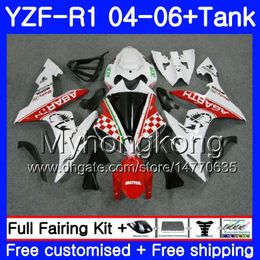 Body+Tank For YAMAHA YZF 1000 YZF R 1 YZF-R1 2004 2005 2006 232HM.39 YZF1000 YZF R1 04 06 YZF-1000 YZFR1 04 05 06 Scorpion Red stock Fairing