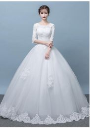 Real Photo Lace up vestidos de casamento Bola Vintage 2018 personalizado Plus Size Bridal Vestidos de casamento grátis