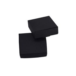 6 5 6 2cm 50Pcs Lot Black Gift Carton Kraft Paper Box Wedding Party Candy Box Party Favours Soap Storage Boxes Jewellery Package Box256n