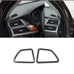 ABS Styling Dashboard Air Conditioner Outlet Decoration Frame Car Accessories Cover Trim Strip 2pcs For BMW X5 E70 X6 E71