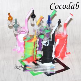Hookahs Silicon Dab Rigs thermal quartz bangers silicone mats wax dabber tool silicone nectar bubbler bong