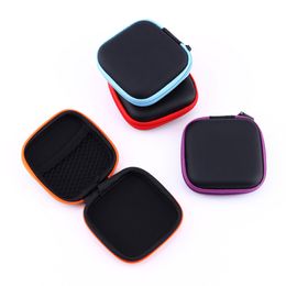 Zipper Headphones Earphone Earbuds Hard Cases Storage Carrying Pouch bag SD Card Holder box Carry Bag