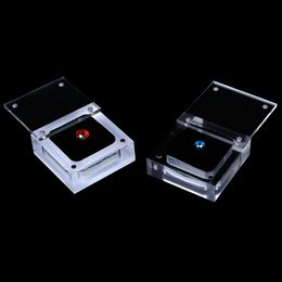 Diamante solto Beads exibição Box com tampa fecho magnético Acrílico claro Praça Gemstone da Apresentação Pouco caso