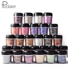 Glitter Eye shadow Powder Pigments Eye Shadow Easy to Wear Waterproof Shimmer Cosmetics Powder Make Up Single Metallic Color