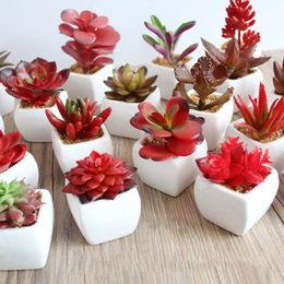 Multi Styles Artificial Plants With Vase Bonsai Tropical Cactus Fake Succulent Potted Office Home Decorative Flower Pots