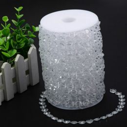 99 Feet/30Meters Clear Garland Diamond Strand Hanging Crystal Acrylic Bead Curtain Chains Party Tree Wedding Centrepiece Decor